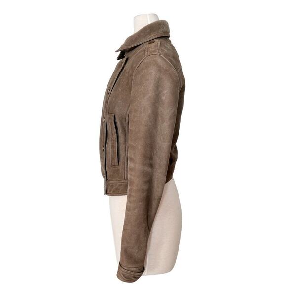 Burberry Brit Lamb Suede Shearling Double Breasted Coat US 4 - Picture 5 of 10